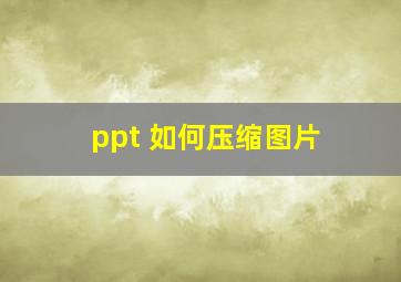 ppt 如何压缩图片